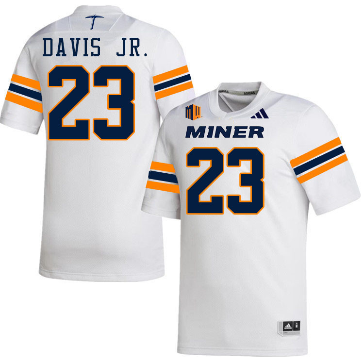 UTEP Miners #23 Wondame Davis Jr. College Football Jerseys,Uniforms-White
